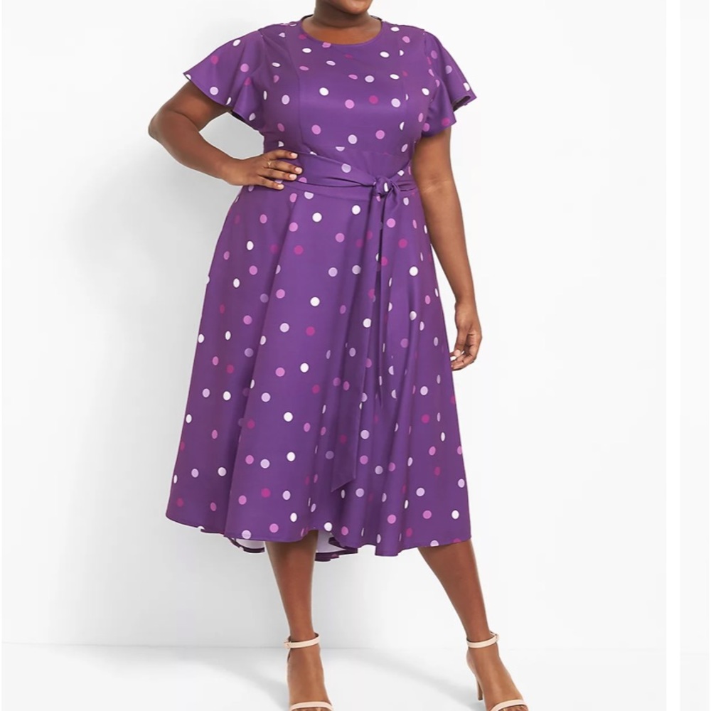 Multi Dot Lena Hi-Low Dress